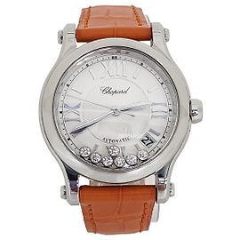 Chopard Orologio automatico da donna Happy Sport Moving Diamond Argento