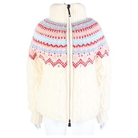 Jaqueta acolchoada de malha Moncler Grenoble Branco