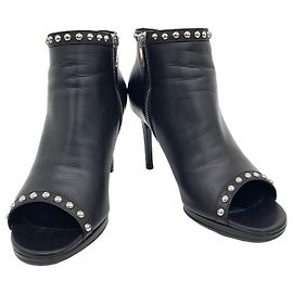 Saint Laurent Open-Toe Shoes Black
