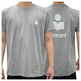 Isabel Marant T-shirt Zafferh Logo Ecru Gris ECGY Marron