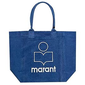 Isabel Marant Bolso de compras con logo bordado YENKY azul Azul