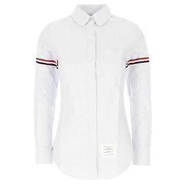 Thom Browne Bracciale rotondo Oxford a righe classiche Blu