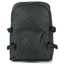 Burberry Men's Check Jacquard Backpack Green