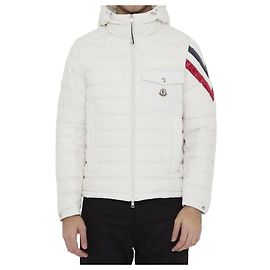 Giacca Corta Moncler Bianca in Piuma Bianco