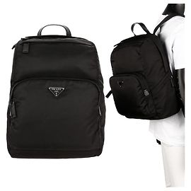 Prada Sac à dos Rinalylon Saffiano VOOO Noir