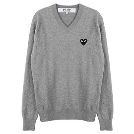 Comme Des Garcons Pull avec patch cœur noir Marron