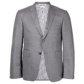 Thom Browne Blazer esportivo de lã twill clássico Marrom