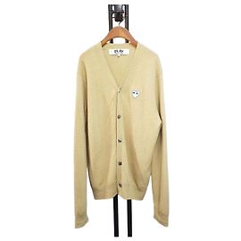 Comme Des Garcons Herren-Cardigan mit Herz Braun