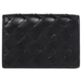 Bottega Veneta Intrecciato Card Case Black