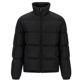 Prada Zip-Up High Neck Collar Padding Black