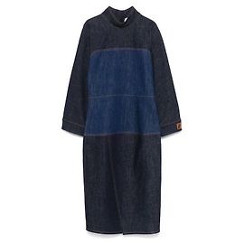 Fendi Blue Two Tones Denim Dress Blue