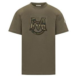 Moncler Camiseta de algodón con monograma Verde