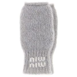 Miu Miu Luvas de mohair Marrom