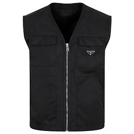 Prada Re-Nylon Logo Vest Black