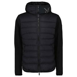 Moncler Patch Logo Hooded Zip-up Black