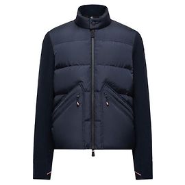 Moncler Gepolsterte Zip-Cardigan Grenoble Blau