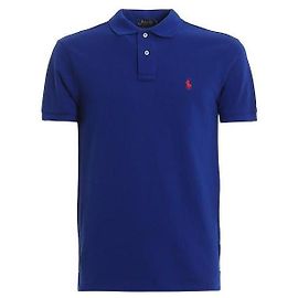Ralph Lauren Polo de malla ajustado Azul