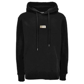 Versace Hoodie Regular Fit mit Logo Schwarz