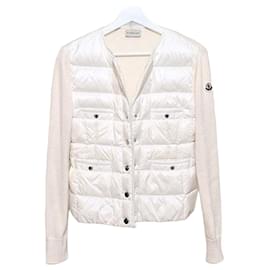 Moncler Daunenstrickjacke Weiß