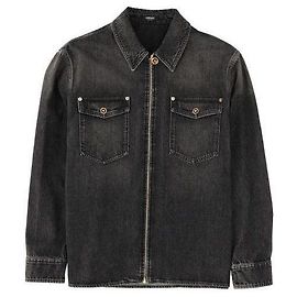 Versace Shirt Denim Wash Dirty Black Black