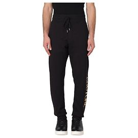 Versace Pantalones de chándal con logo Couture Negro