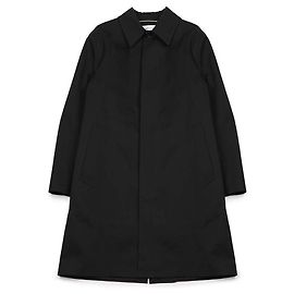 Saint Laurent Waterproof Canvas Coat Black Black