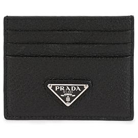 Prada Tarjetero de cuero Negro