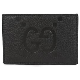 Gucci GG Jumbo Leather Card Case Black