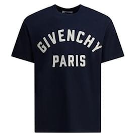 Givenchy Camiseta de Algodón Paris Patch Azul