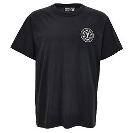 Versace T-Shirt mit gesticktem Emblem Schwarz