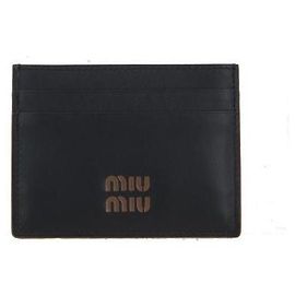 Miu Miu Tarjetero de cuero Castaño
