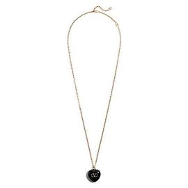 Valentino Colar de esmalte metálico real Preto