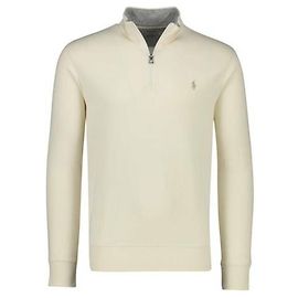 Ralph Lauren Quarter Zip Pullover with Pony Logo White