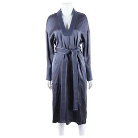 Vestido de seda Loro Piana Azul