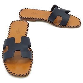 Hermès Hermes Oran Slippers Brown