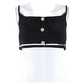 Ärmelloses Top Miu Miu Schwarz