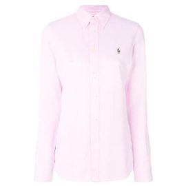 Ralph Lauren Strick-Oxford-Hemd Weiß