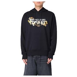 Versace Sudadera con capucha con estampado barroco Negro