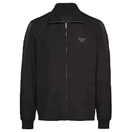Prada Silk Blouson Jacket Black