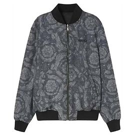 Versace Veste Bomber Réversible Marron