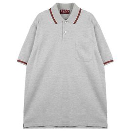 Gucci Camisa Polo de Algodón Castaño