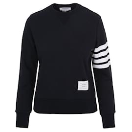 Thom Browne Moletom clássico com loopback para mulheres Azul