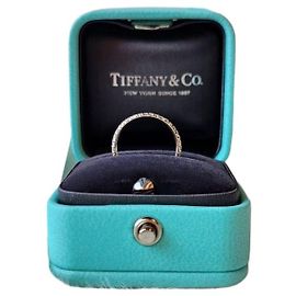 Tiffany & Co Tiffany Metro Full Diamond PT Ring Multiple colors