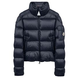 Moncler Logo Patch Petra Short Down Jacket Black