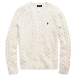 Ralph Lauren Strick mit Pony-Logo-Stickerei Weiß