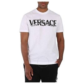 Versace Silhouette Logo T-Shirt Weiß