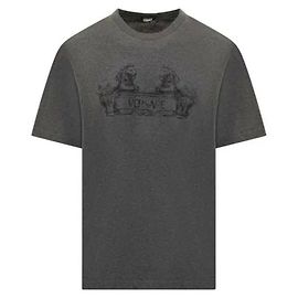 Versace CARTOUCHE Logo T-Shirt Braun