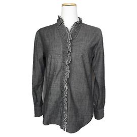Charcoalgraue Rüschbluse Isabel Marant Étoile Braun