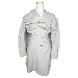 Isabel Marant Haferfarbene Baumwollkleid Silber