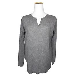 Zadig & Voltaire Zadig Voltaire Mischgrauer Kaschmir-Stricktop Braun